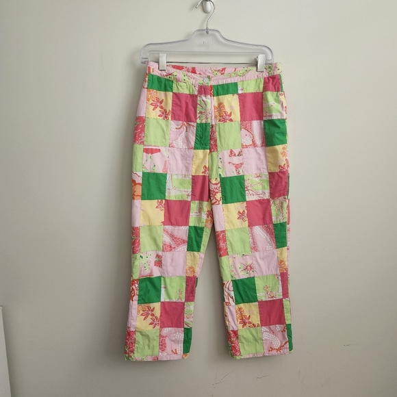 Lilly Pulitzer patchwork capris pants sz 10 - Picture 2 of 10